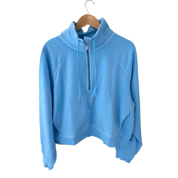 All In Motion Blue Mock Neck 1/2 Zip Core Fleece Sweatshirt NWT Size 1X - Picture 1 of 6